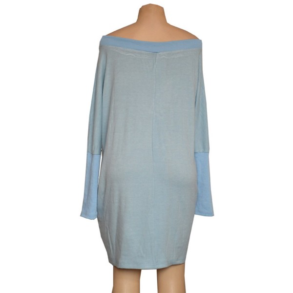 Off The Shoulder Batwing Loose Sweater Dress 