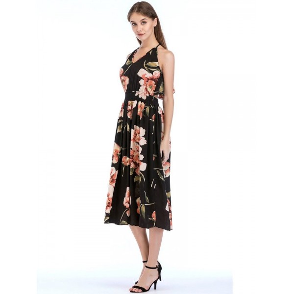 Attractive Off the Shoulder Floral Maxi Dress 