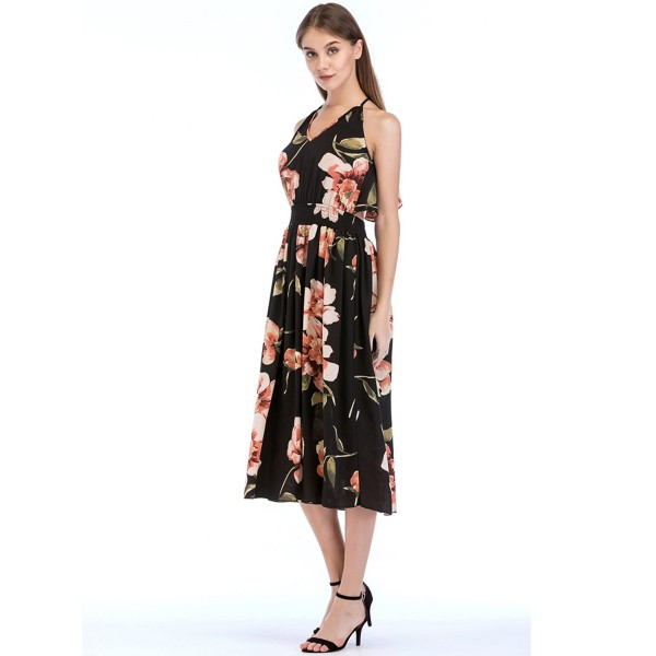 Attractive Off the Shoulder Floral Maxi Dress 