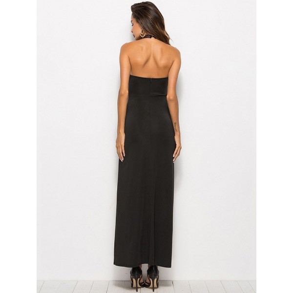 High Slit backless Hollow Women's Dress 