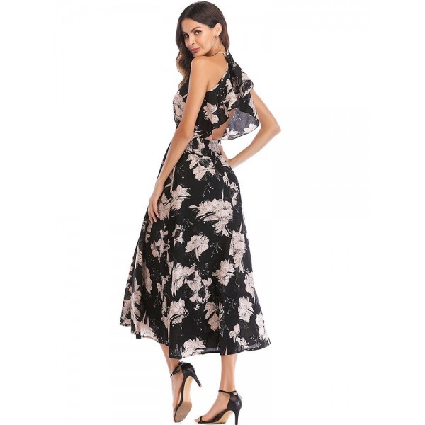 Bohemian V Neck Backless Women's Maxi Dress 