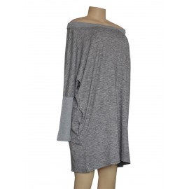 Off The Shoulder Batwing Loose Sweater Dress