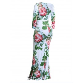 Bandage V-Neck Women's Floral Dress