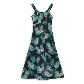 Printing Floral Sleeveless A-Line Dress