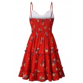 Bowtie Pleated Floral Dress