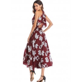 Bohemian V Neck Backless Women's Maxi Dress 