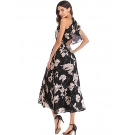 Bohemian V Neck Backless Women's Maxi Dress