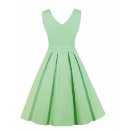 V Neck Bowknot A Line Cocktail Dress