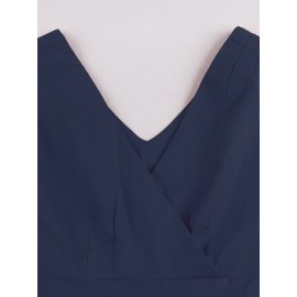 V Neck Bowknot A Line Cocktail Dress