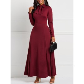 Pure Color Casual Pocket Maxi Dress