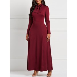 Pure Color Casual Pocket Maxi Dress